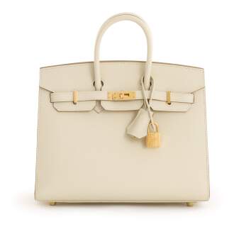 View 1 of Lot 2: Craie Epsom Birkin Sellier 25 Gold Hardware, 2021