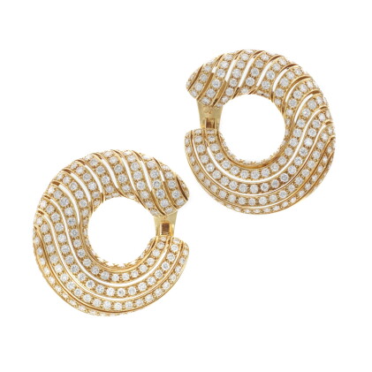 Catalog image of Diamond ear clips, 'Neptune'