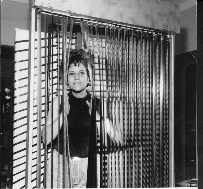 Behdjat Sadr in her studio, Tehran, 1967