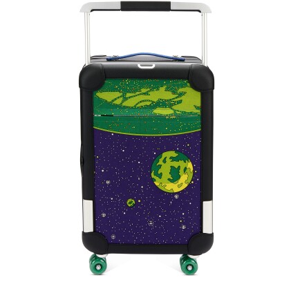 View 1 of Lot 1013: Limited Edition Bleu Nuit, Vert Vertigo, Vert Amande Canvas and Clemence Odyssey R.M.S. Rolling Mobility Suitcase Aluminum and Steel Hardware