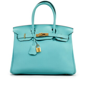 View 1 of Lot 51: Bleu Atoll Togo Birkin 30 Gold Hardware, 2015