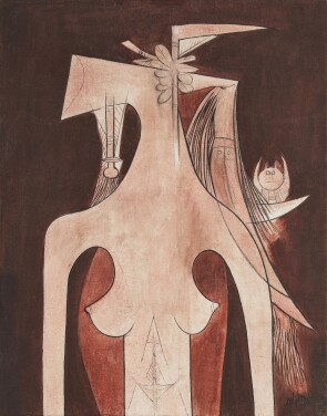 View 1 of Lot 235: Sans titre (Femme fleurie)