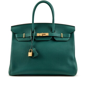 View 1 of Lot 63: Malachite Togo Birkin 35 Gold Hardware, 2016