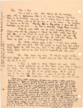 View 1 of Lot 40: Ted Hughes and Sylvia Plath | Joint autograph letter signed, to William and Edith Hughes, March 1960