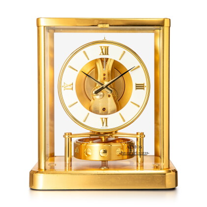 Catalog image of Jaeger-LeCoultre | A gilt brass atmos clock, Circa 1992 | 積家 | 鍍金銅製空氣鐘，約1992年製