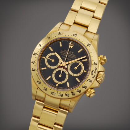 Catalog image of 'Floating' Daytona 'Inverted 6 Zenith', Reference 16528 | A yellow gold chronog…
