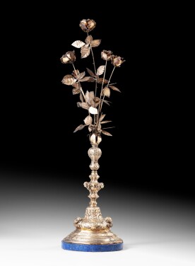 View 1 of Lot 36: Silver-gilt "golden rose", gift of Pope Clement XIV to Queen Maria Carolina of Naples and the Two-Sicilies, dated and located Rome, 1773 | "Rose d'or" en vermeil, cadeau du pape Clément XIV à la Reine Marie-Caroline de Naples et des Deux-Siciles, datée et située Rome, 1773