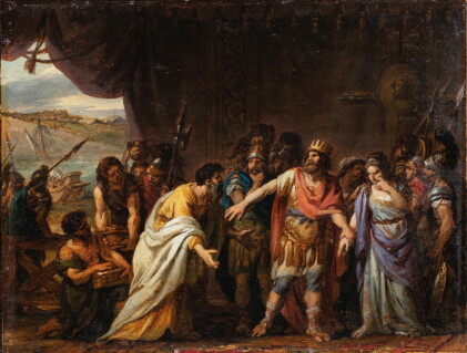 Catalog image of joseph-marie vien | agamemnon in his tent refusing to give chryseis back to her…
