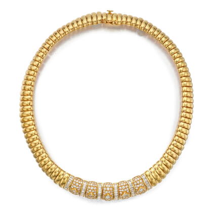 Catalog image of Gold and Diamond Necklace, France