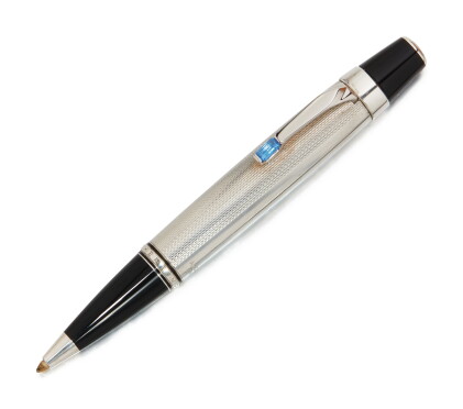 Catalog image of montblanc | a sterling silver and black resin ballpoint pen, circa 2005