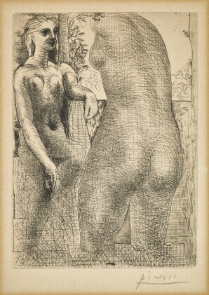 Catalog image of Modèle et grande sculpture de dos (B. 186; Ba. 345)