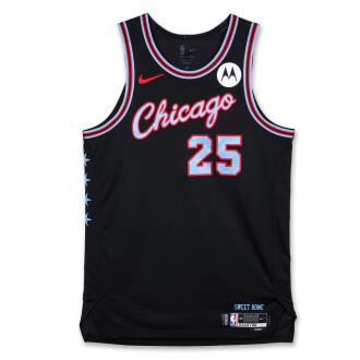 View 1 of Lot 57: Jalen Smith Chicago Bulls 2025-2026 Game Worn City Edition Jersey