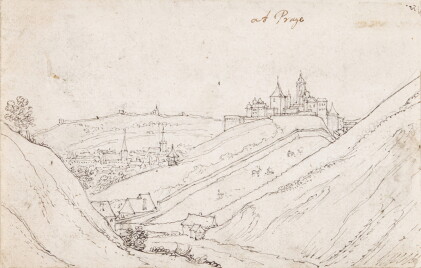 Catalog image of wenceslaus hollar | view of prague, with the hradschin castle and the hirschgraben