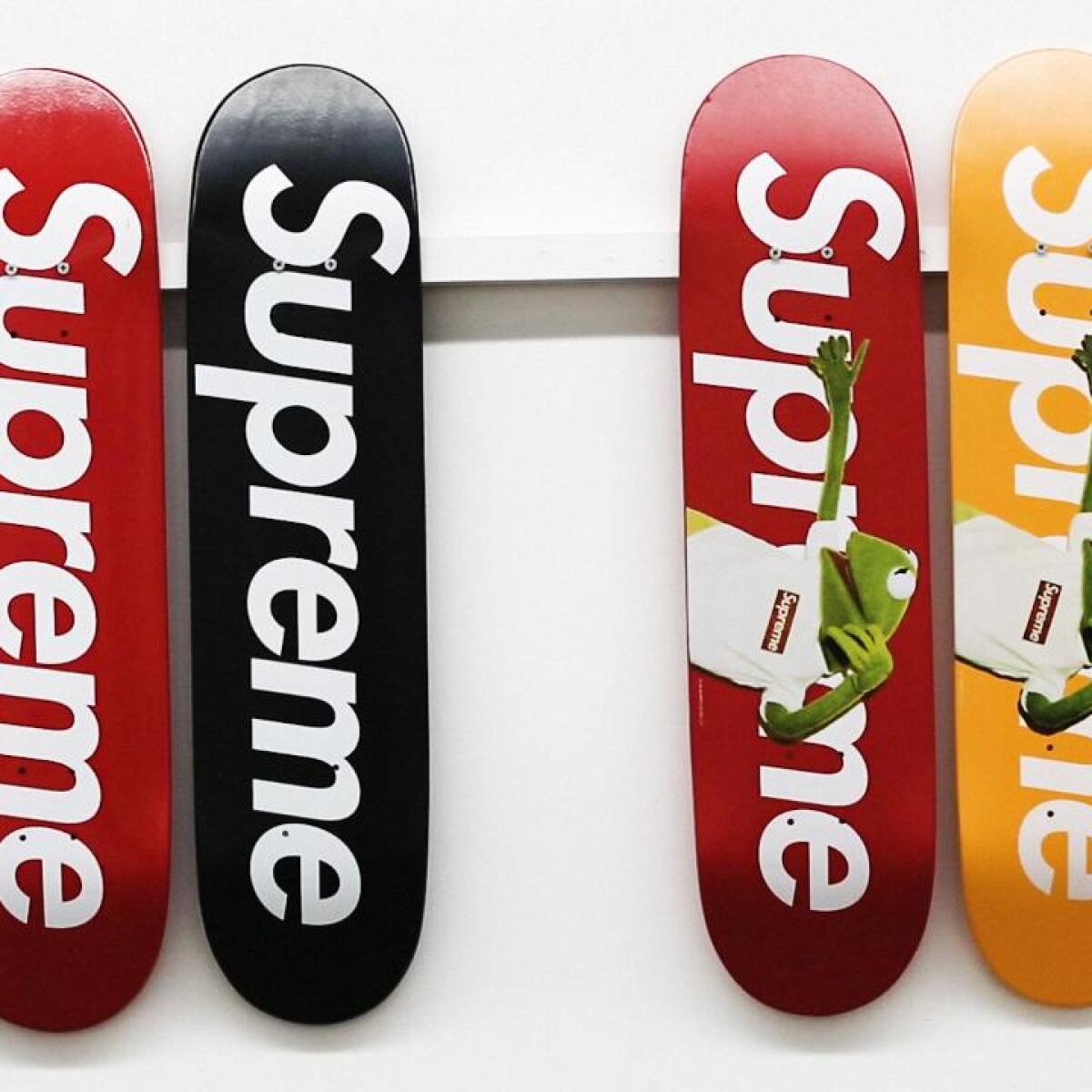 supreme apes skateboard deck night