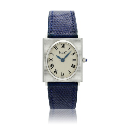 Catalog image of Reference 9135, A white gold rectangular watch, Circa 1975