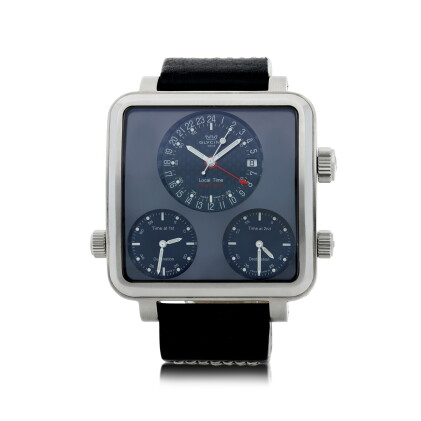 Catalog image of glycine | reference 3861 airman 7 a stainless steel automatic square shaped wri…