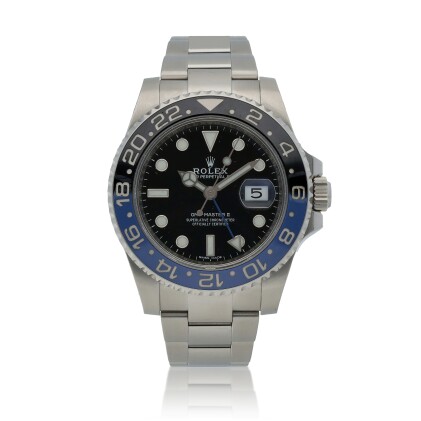 View 1 of Lot 644: 'Batman' GMT Master, Ref. 116710  Stainless steel dual time zone wristwatch with date and bracelet  Circa 2017