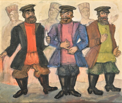 Catalog image of sergei yurievich sudeikin | costume design for muzhiki