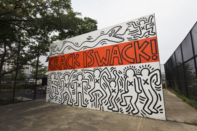 21 Facts: Keith Haring: Crack is Wack mural
