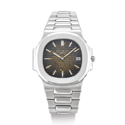 Catalog image of patek philippe | nautilus "jumbo", reference 3700 a stainless steel bracelet wa…