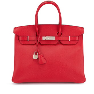 View 1 of Lot 617: Rouge Casaque Epsom Birkin 35 Palladium Hardware, 2013