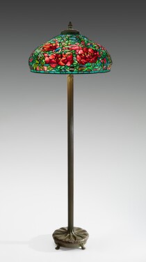 View 1 of Lot 411: "Elaborate Peony" Floor Lamp