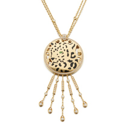 Catalog image of Gold, Diamond and Enamel 'Panthére' Pendant-Necklace, France