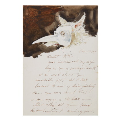 Catalog image of andrew wyeth | letter with nome in venetian mask
