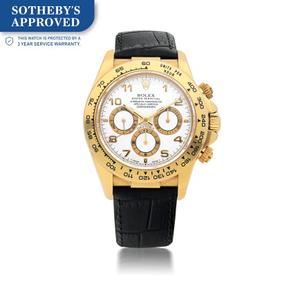 Catalog image of 'Zenith' Daytona, Ref. 16518 Yellow gold chronograph wristwatch Circa 2000