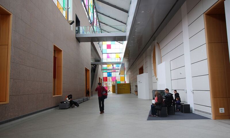 Interior view of the Musée d’Art Moderne et Contemporain in Strasbourg.