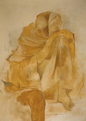 Catalog image of brooding figure