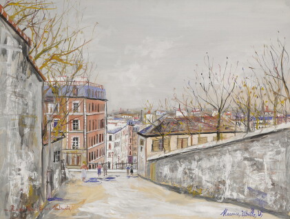 Catalog image of maurice utrillo | rue de mont cenis à montmartre