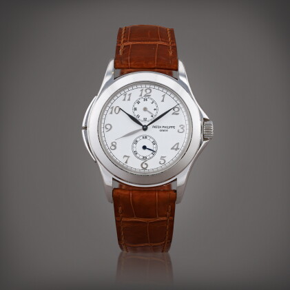 Catalog image of Calatrava Travel Time, reference 5134G-001 Montre bracelet à double fuseau hora…