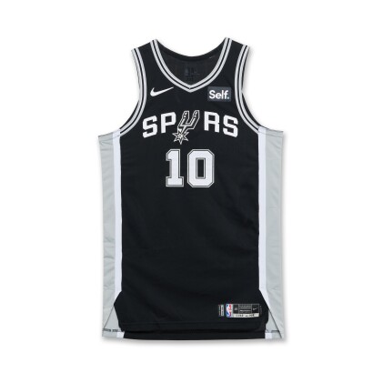 Jeremy Sochan San Antonio Spurs 2023-2024 Game Worn Icon Edition Jersey | Double-Double