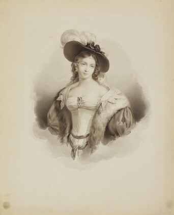 Catalog image of mauro gandolfi | portrait of a young woman in elegant attire with a fur lined c…
