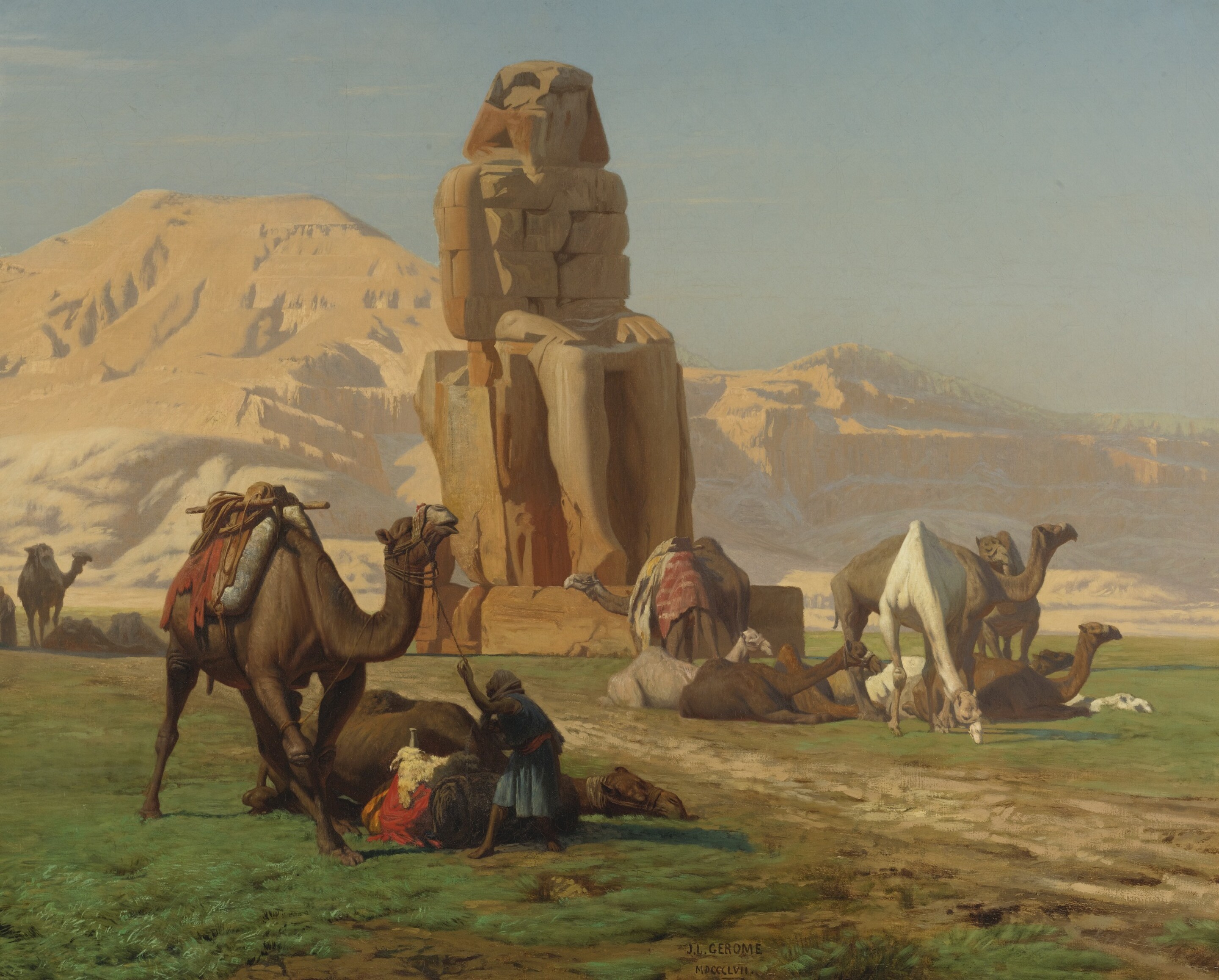 Arnaut Et Deux Whippets Jean-Léon Gérôme tableau impression sur toile Arnaut Et Deux Whippets Jean-Léon Gérôme tableau impression sur toile