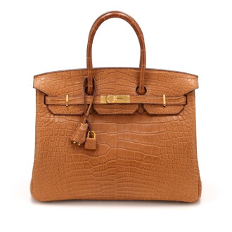 View 1 of Lot 120: Kraft Matte Alligator Birkin 35 Gold Hardware, 2011
