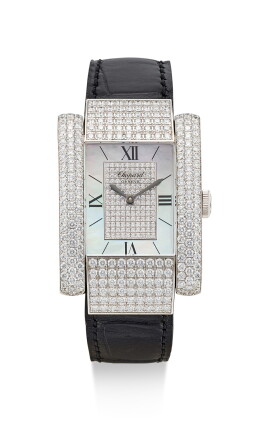 Catalog image of chopard | la strada, reference 41/6867/8, a white gold and diamond-set wristwat…