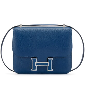 View 1 of Lot 562: Deep Bleu Epsom Mini Constance 18 Deep Bleu Enameled Palladium Hardware, 2020