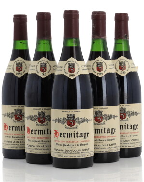 View 1 of Lot 1008: Hermitage Rouge 1989 Jean-Louis Chave (5 BT)