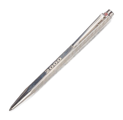 Catalog image of caran d'ache | a stainless steel palladium plated ballpoint pen, circa 2000