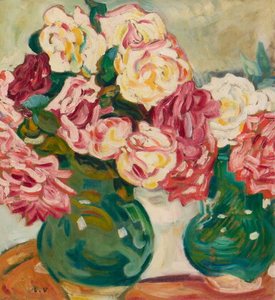 Catalog image of Deux vases de roses