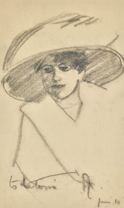 Catalog image of lady in a hat, paris