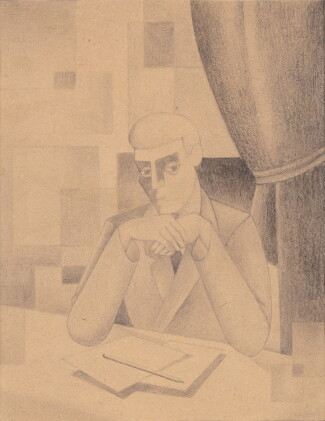 Catalog image of Homme assis pensif
