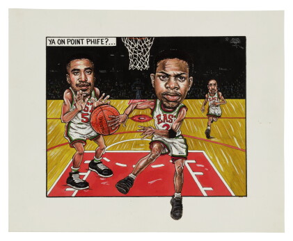 Catalog image of ANDRÉ LEROY DAVIS | Original artwork for "YA ON POINT PHYFE?", 1996.