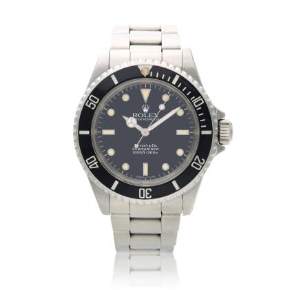 Catalog image of Reference 14060 Submariner, Retailed by Tiffany & Co.: A stainless steel automa…