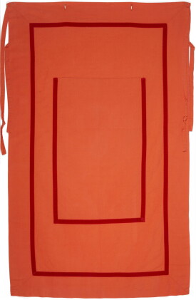 Catalog image of andrea zittel | orange linen with red velvet ribbon personal panel