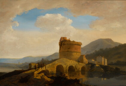 Catalog image of adriaen van eemont | view of the lucano bridge crossing the anio river, with th…
