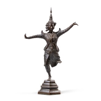 View 1 of Lot 44: Applied Arts School of Bien Hoa (1920-1954), Apsara, dancer of the Royal Ballet of Cambodia | 邊和市應用美術學院 (1920-1954),  阿普薩拉舞，柬埔寨皇家芭蕾舞團的舞者