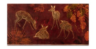 View 1 of Lot 7: Ngo Manh Quynh (1917-1991), Deers in a forest | Ngo Manh Quynh (1917-1991)  林中鹿群